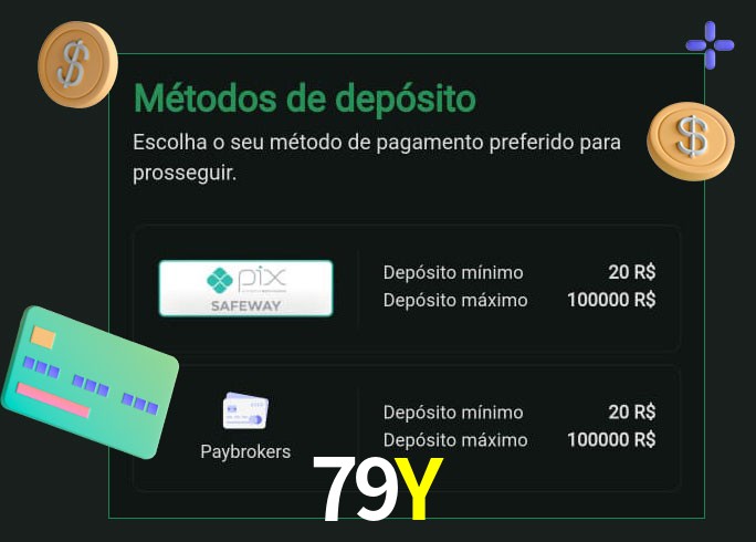 O cassino 79Ybet oferece uma grande variedade de métodos de pagamento